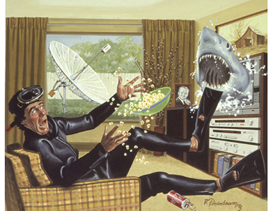 Jaws TV Promo Arts by Robert Tanenbaum